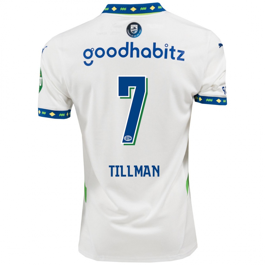 Niño Camiseta Malik Tillman #7 Blanco Azul Oscuro Equipación Tercera 2024/25 La Camisa México