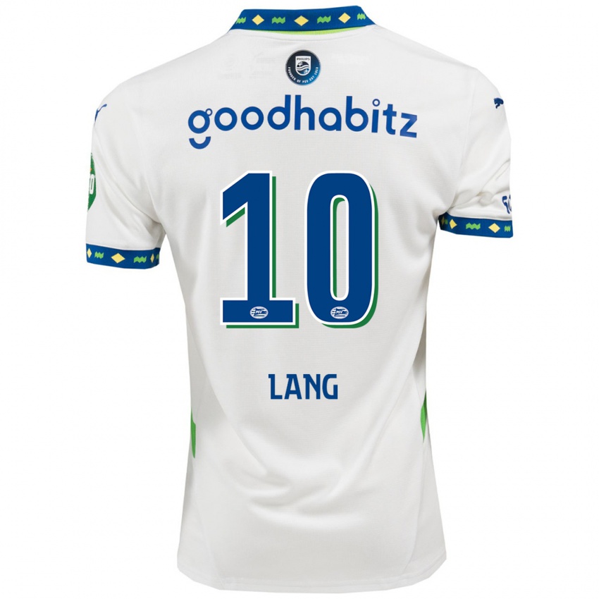 Niño Camiseta Noa Lang #10 Blanco Azul Oscuro Equipación Tercera 2024/25 La Camisa México