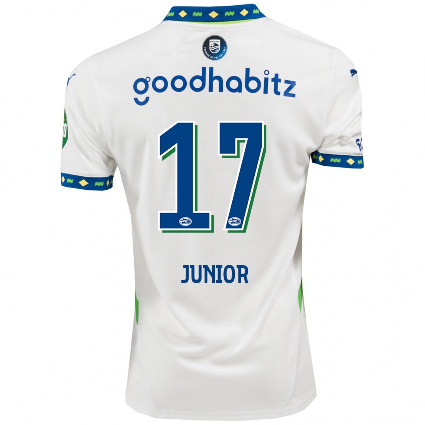 Niño Camiseta Mauro Júnior #17 Blanco Azul Oscuro Equipación Tercera 2024/25 La Camisa México