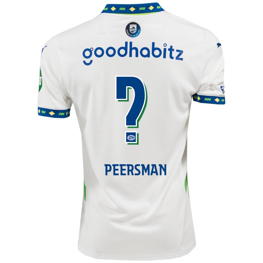 Niño Camiseta Kjell Peersman #0 Blanco Azul Oscuro Equipación Tercera 2024/25 La Camisa México