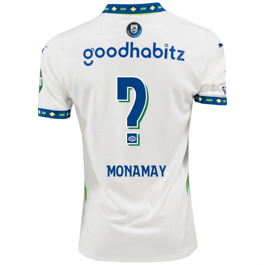 Niño Camiseta Madi Monamay #0 Blanco Azul Oscuro Equipación Tercera 2024/25 La Camisa México