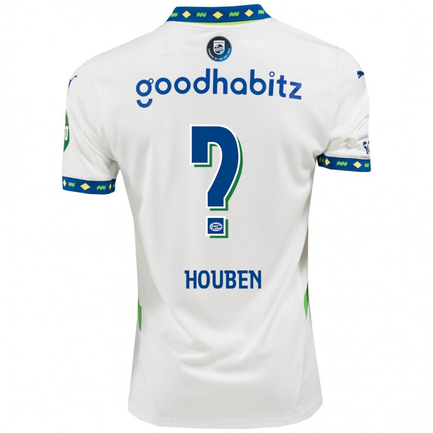 Niño Camiseta Iggy Houben #0 Blanco Azul Oscuro Equipación Tercera 2024/25 La Camisa México