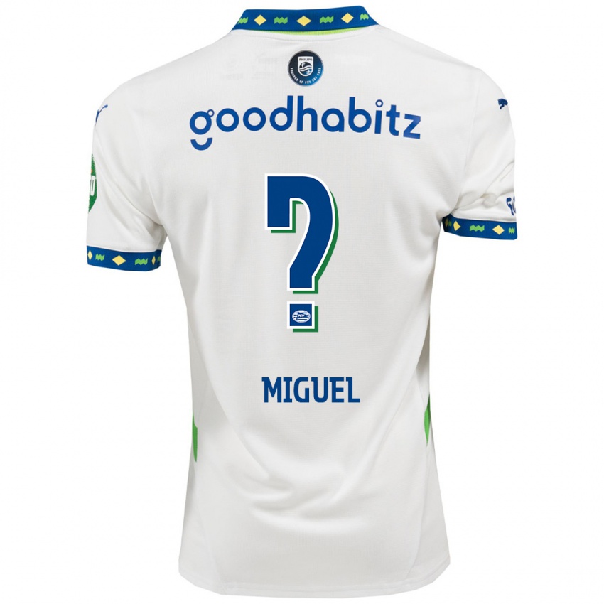 Niño Camiseta Yani Miguel #0 Blanco Azul Oscuro Equipación Tercera 2024/25 La Camisa México