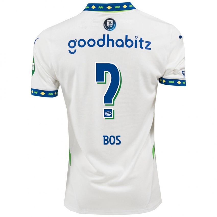 Niño Camiseta Floris Bos #0 Blanco Azul Oscuro Equipación Tercera 2024/25 La Camisa México