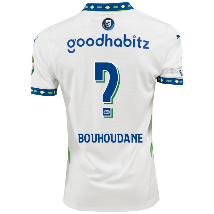 Niño Camiseta Sami Bouhoudane #0 Blanco Azul Oscuro Equipación Tercera 2024/25 La Camisa México