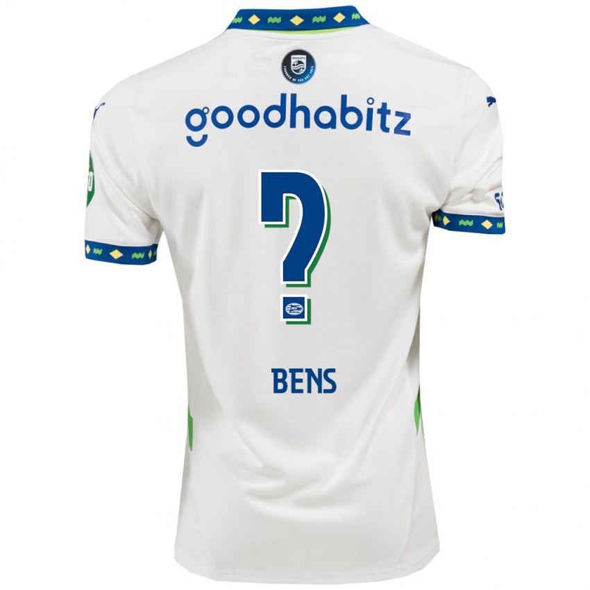 Niño Camiseta Teun Bens #0 Blanco Azul Oscuro Equipación Tercera 2024/25 La Camisa México