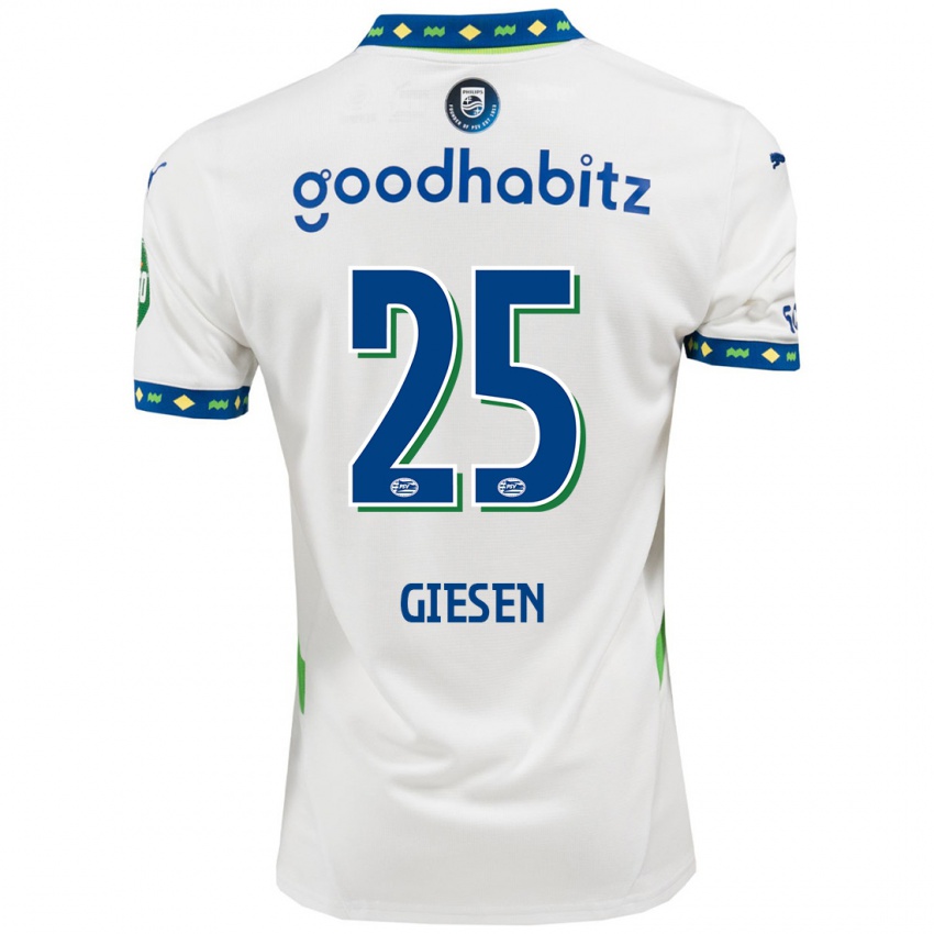 Niño Camiseta Suzanne Giesen #25 Blanco Azul Oscuro Equipación Tercera 2024/25 La Camisa México