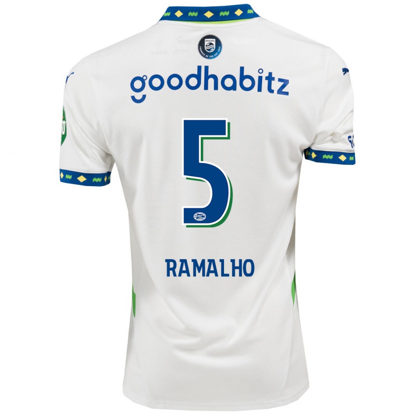 Niño Camiseta André Ramalho #5 Blanco Azul Oscuro Equipación Tercera 2024/25 La Camisa México