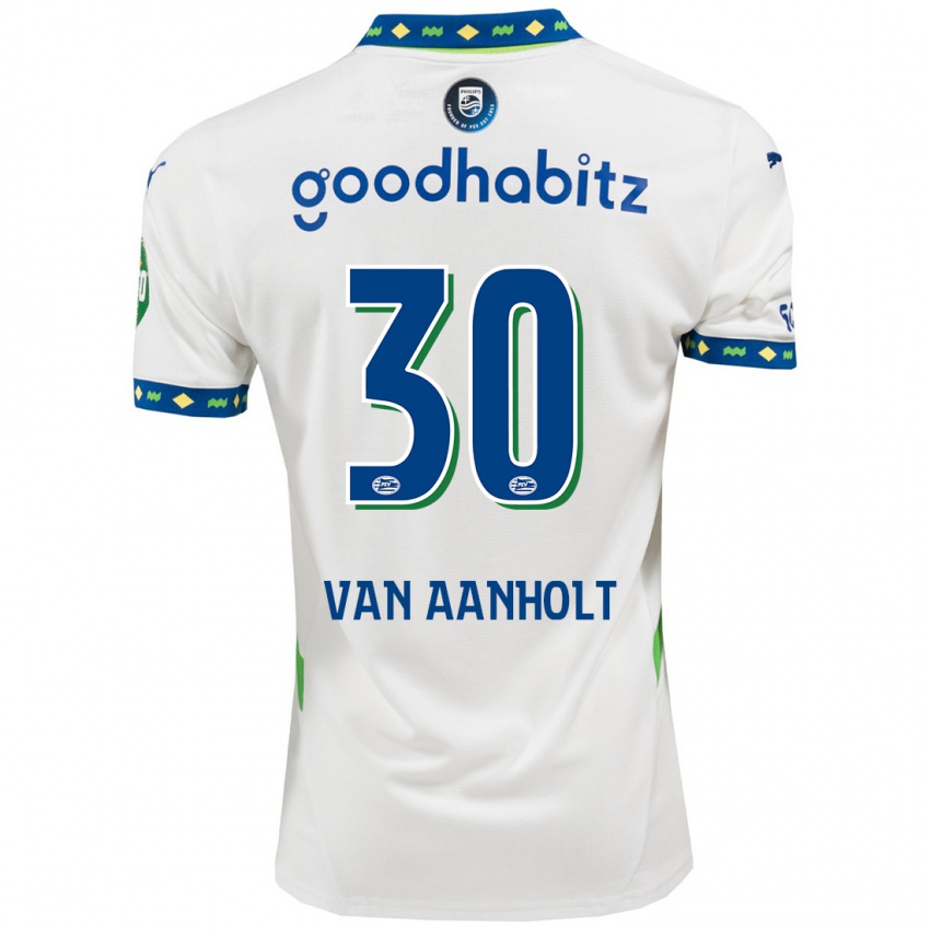 Niño Camiseta Patrick Van Aanholt #30 Blanco Azul Oscuro Equipación Tercera 2024/25 La Camisa México