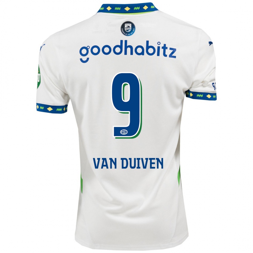 Niño Camiseta Jason Van Duiven #9 Blanco Azul Oscuro Equipación Tercera 2024/25 La Camisa México