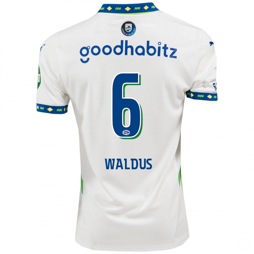 Niño Camiseta Maruschka Waldus #6 Blanco Azul Oscuro Equipación Tercera 2024/25 La Camisa México