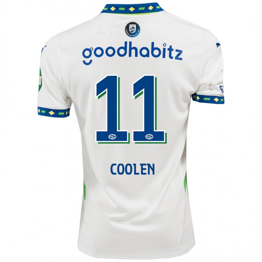 Niño Camiseta Nadia Coolen #11 Blanco Azul Oscuro Equipación Tercera 2024/25 La Camisa México