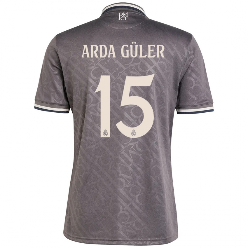 Niño Camiseta Arda Güler #15 Carbón Equipación Tercera 2024/25 La Camisa México