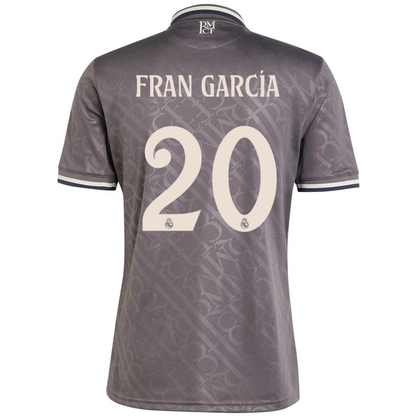 Niño Camiseta Fran García #20 Carbón Equipación Tercera 2024/25 La Camisa México