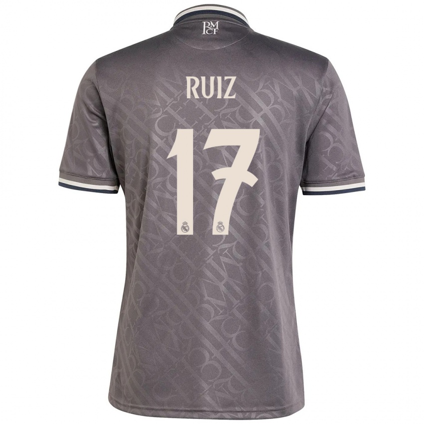 Niño Camiseta David Ruiz #17 Carbón Equipación Tercera 2024/25 La Camisa México