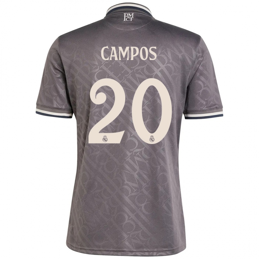 Niño Camiseta Andrés Campos #20 Carbón Equipación Tercera 2024/25 La Camisa México