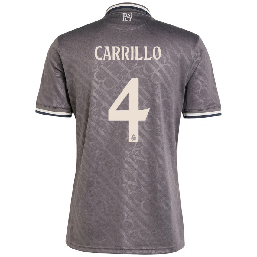 Niño Camiseta Alvaro Carrillo #4 Carbón Equipación Tercera 2024/25 La Camisa México