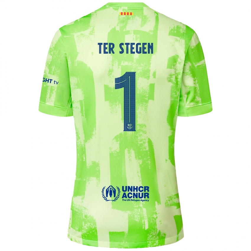 Niño Camiseta Marc-Andre Ter Stegen #1 Lima Equipación Tercera 2024/25 La Camisa México