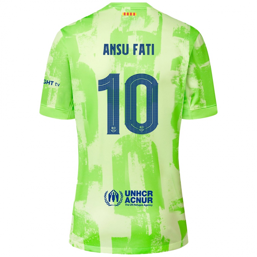 Niño Camiseta Ansu Fati #10 Lima Equipación Tercera 2024/25 La Camisa México