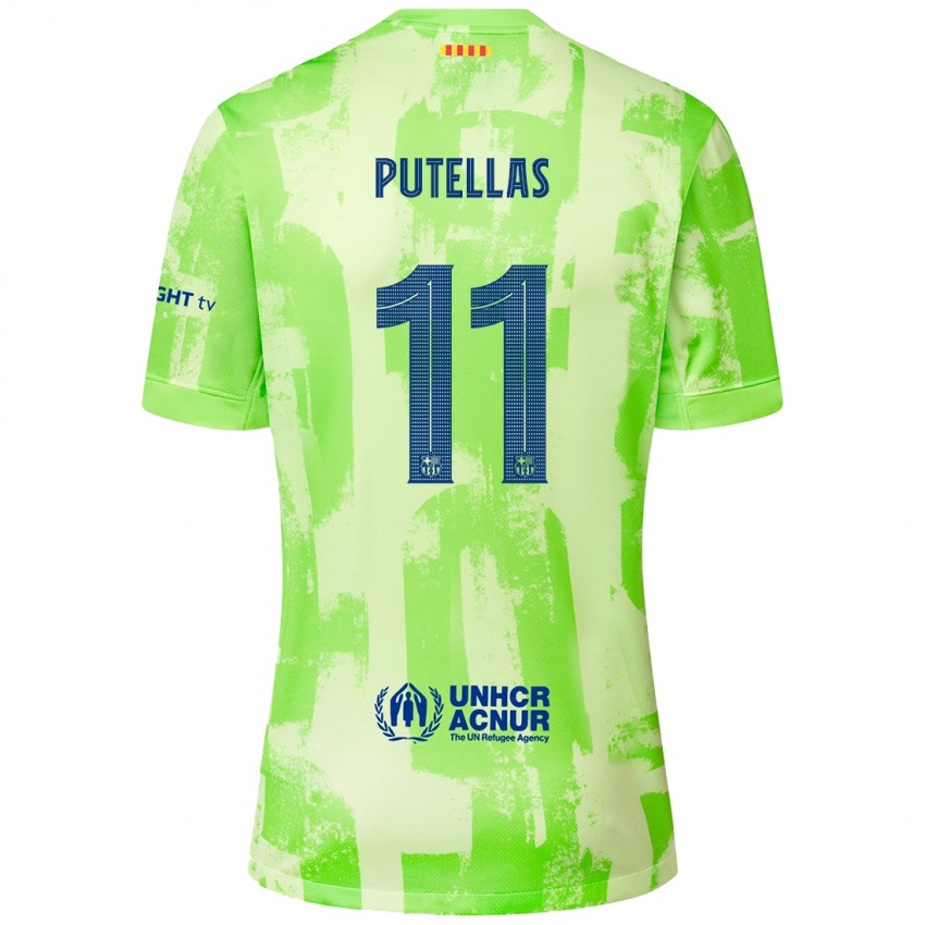 Niño Camiseta Alexia Putellas #11 Lima Equipación Tercera 2024/25 La Camisa México