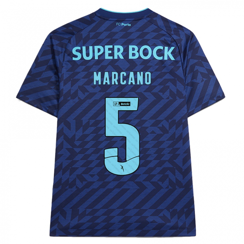 Niño Camiseta Iván Marcano #5 Azul Marino Equipación Tercera 2024/25 La Camisa México