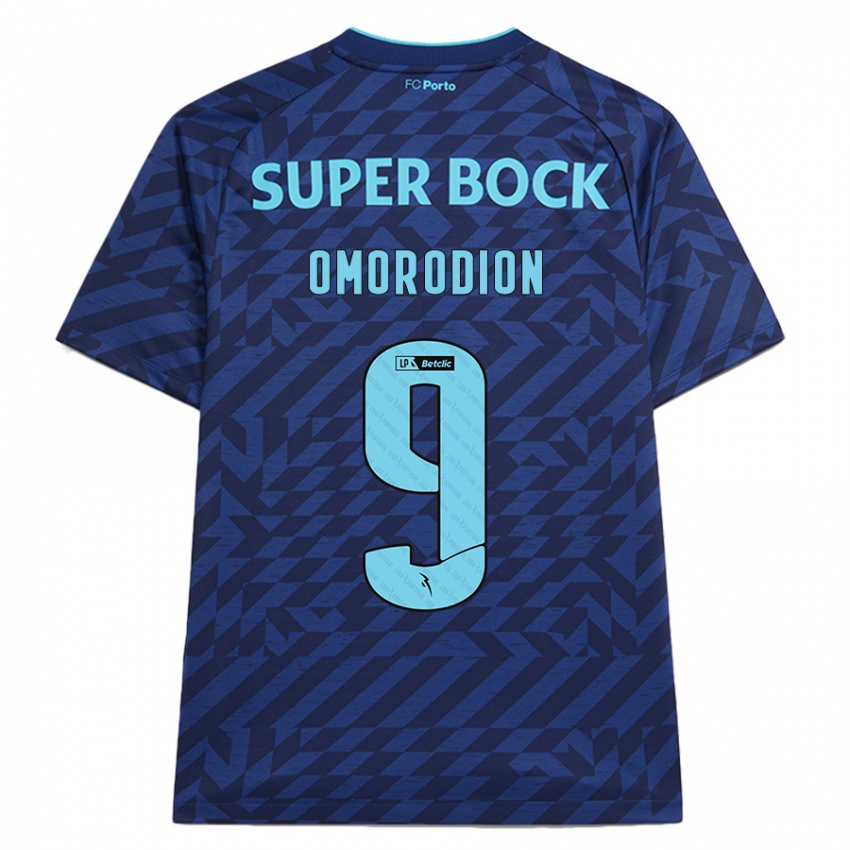 Niño Camiseta Samu Omorodion #9 Azul Marino Equipación Tercera 2024/25 La Camisa México