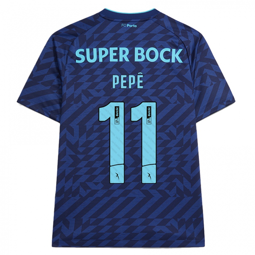 Niño Camiseta Pepê #11 Azul Marino Equipación Tercera 2024/25 La Camisa México