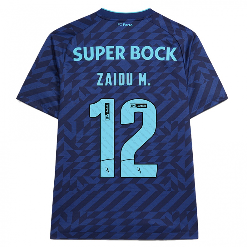 Niño Camiseta Zaidu #12 Azul Marino Equipación Tercera 2024/25 La Camisa México