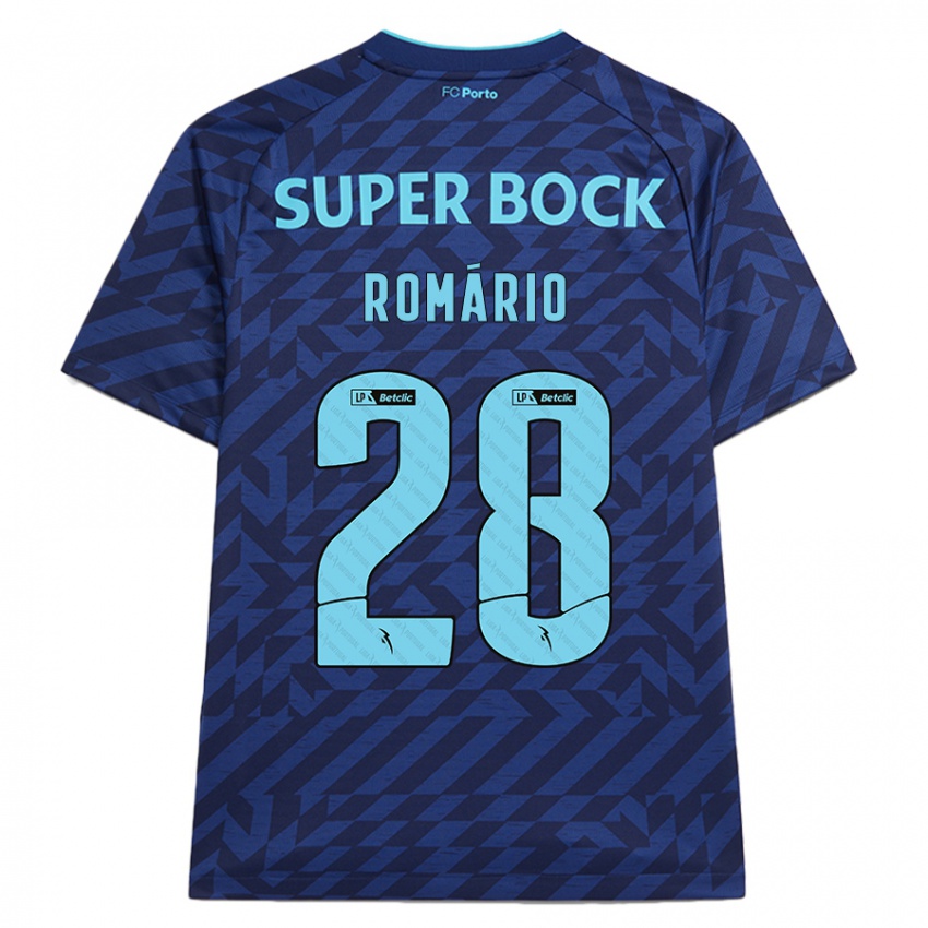 Niño Camiseta Romário Baró #28 Azul Marino Equipación Tercera 2024/25 La Camisa México