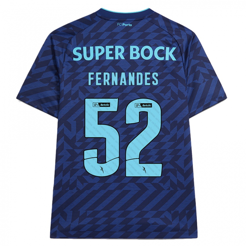 Niño Camiseta Martim Fernandes #52 Azul Marino Equipación Tercera 2024/25 La Camisa México