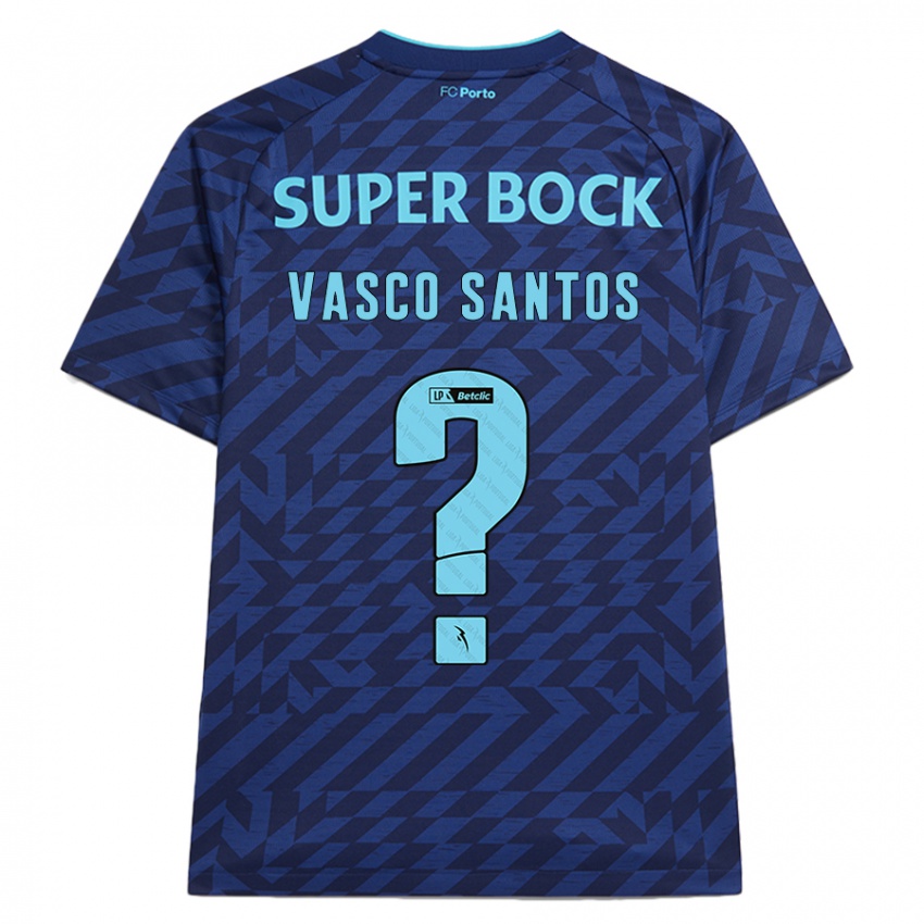 Niño Camiseta Vasco Santos #0 Azul Marino Equipación Tercera 2024/25 La Camisa México