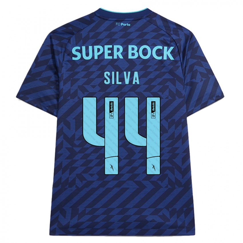 Niño Camiseta Felipe Silva #44 Azul Marino Equipación Tercera 2024/25 La Camisa México