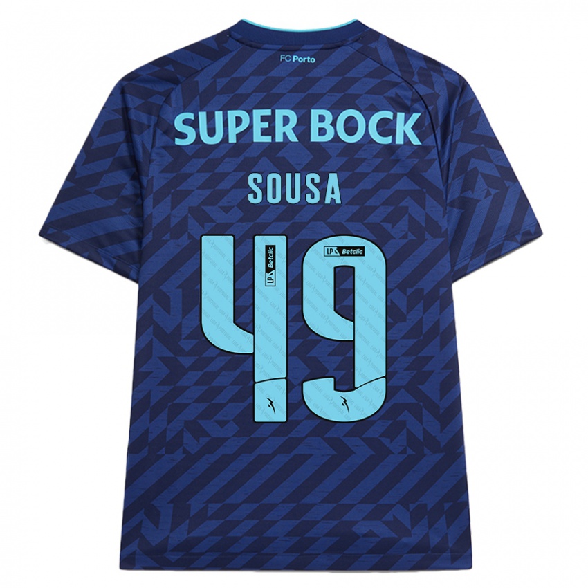 Niño Camiseta Gonçalo Sousa #49 Azul Marino Equipación Tercera 2024/25 La Camisa México