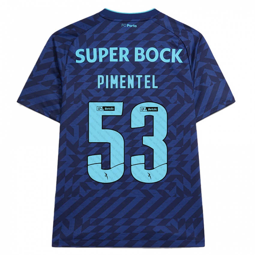 Niño Camiseta Eric Pimentel #53 Azul Marino Equipación Tercera 2024/25 La Camisa México