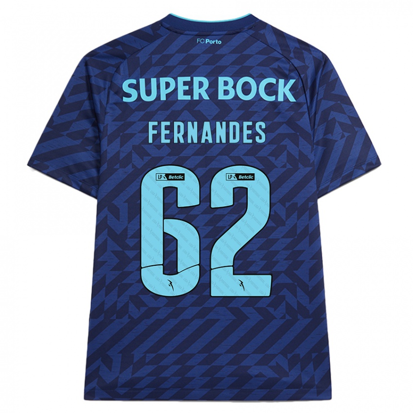 Niño Camiseta Rodrigo Fernandes #62 Azul Marino Equipación Tercera 2024/25 La Camisa México