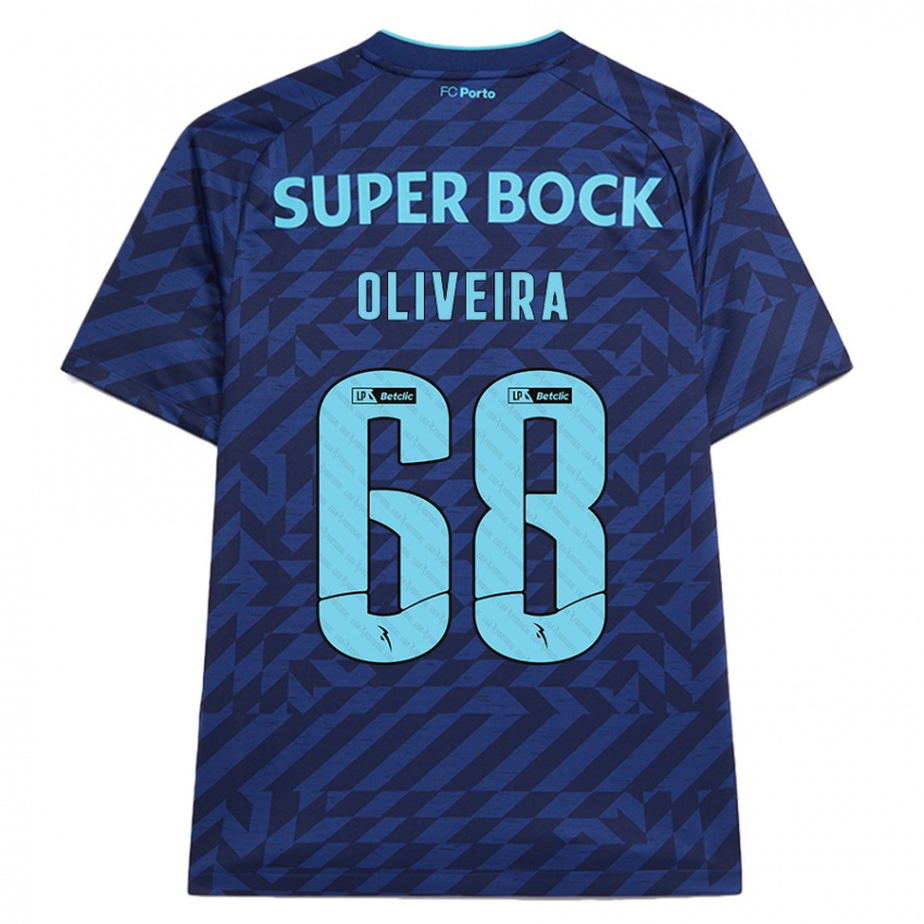 Niño Camiseta André Oliveira #68 Azul Marino Equipación Tercera 2024/25 La Camisa México