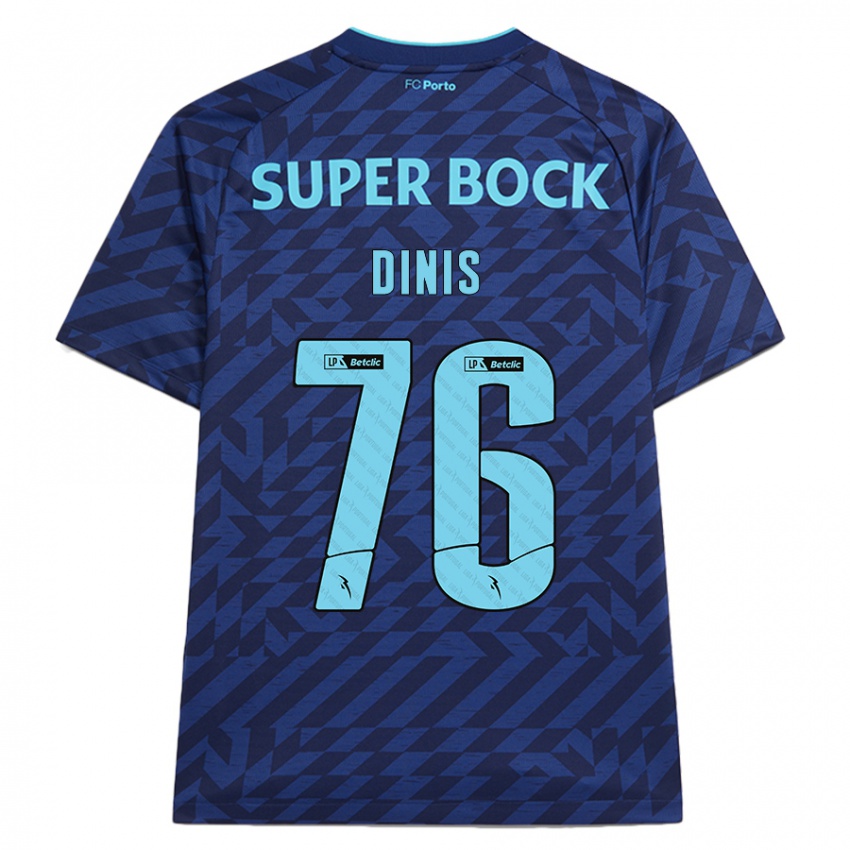 Niño Camiseta Dinis #76 Azul Marino Equipación Tercera 2024/25 La Camisa México