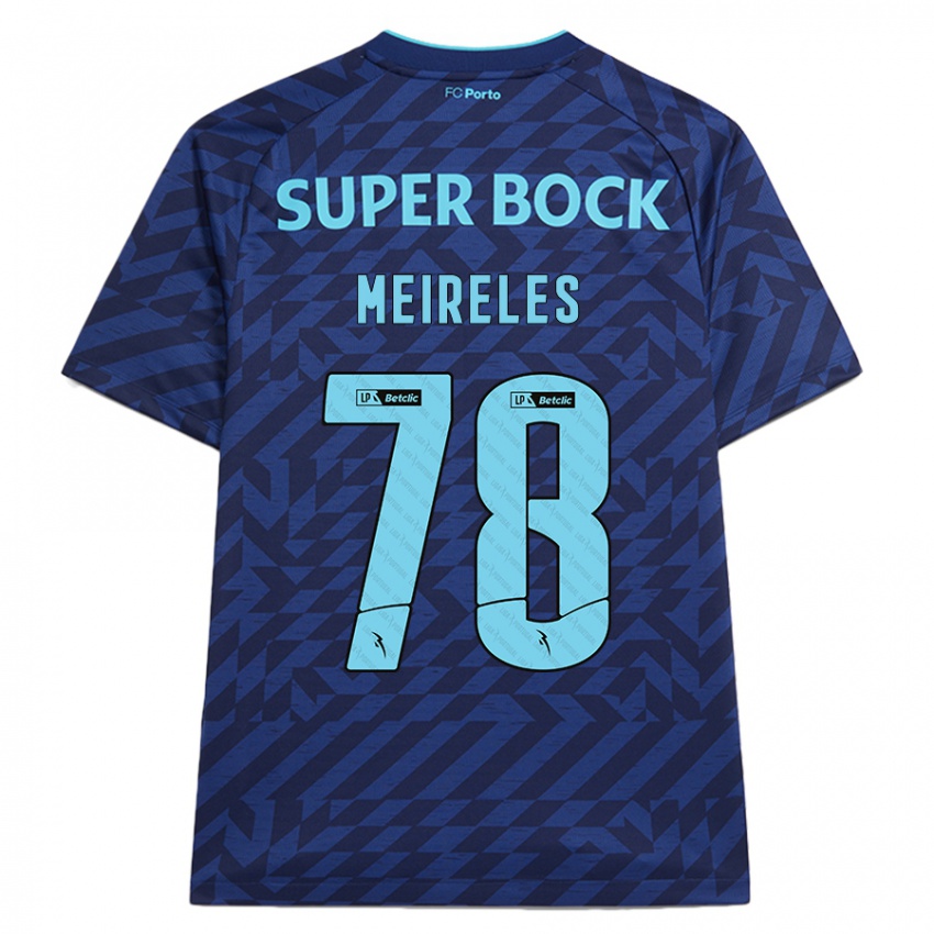 Niño Camiseta Jorge Meireles #78 Azul Marino Equipación Tercera 2024/25 La Camisa México