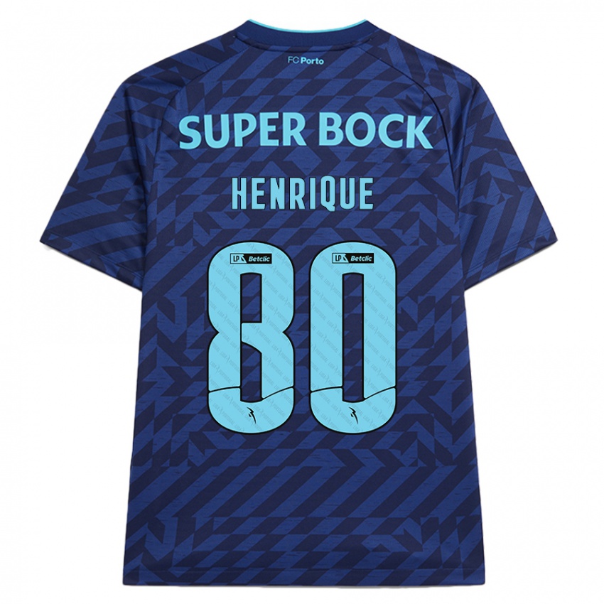 Niño Camiseta Kaio Henrique #80 Azul Marino Equipación Tercera 2024/25 La Camisa México