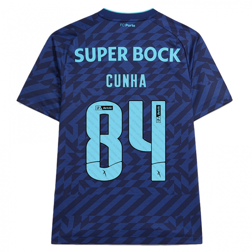 Niño Camiseta Martim Cunha #84 Azul Marino Equipación Tercera 2024/25 La Camisa México