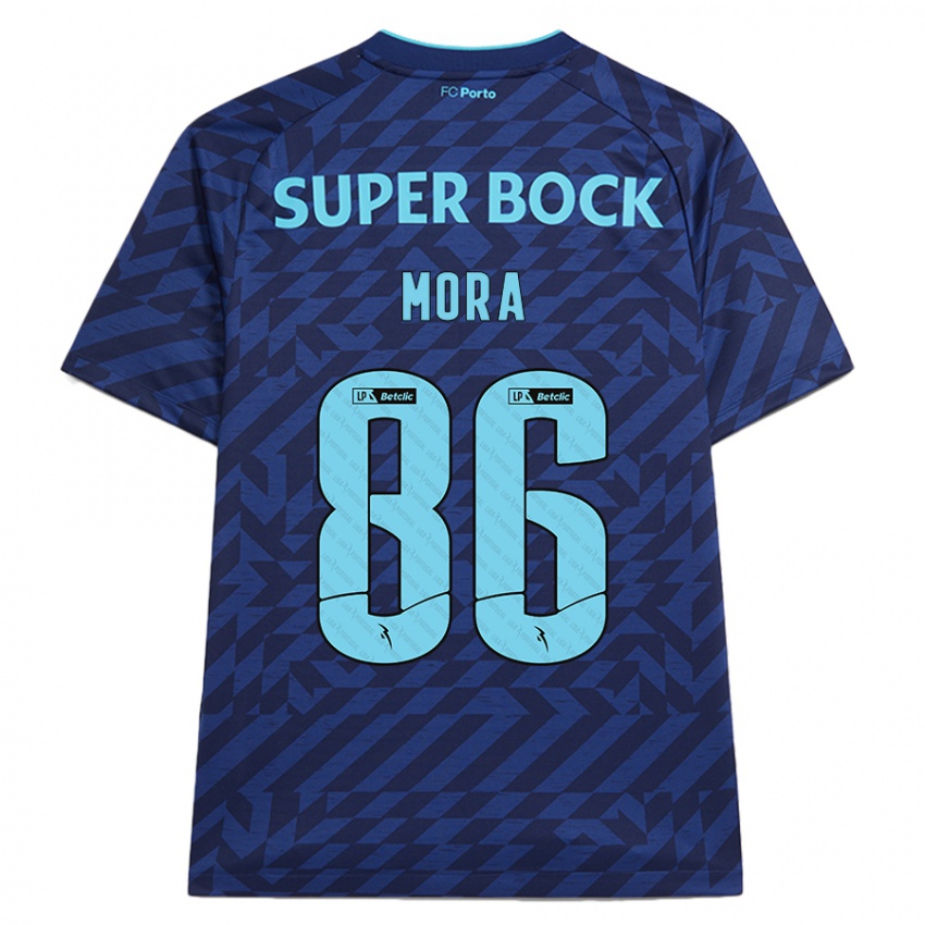 Niño Camiseta Rodrigo Mora #86 Azul Marino Equipación Tercera 2024/25 La Camisa México