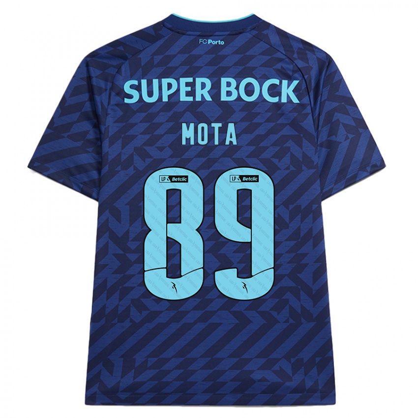 Niño Camiseta Luís Mota #89 Azul Marino Equipación Tercera 2024/25 La Camisa México