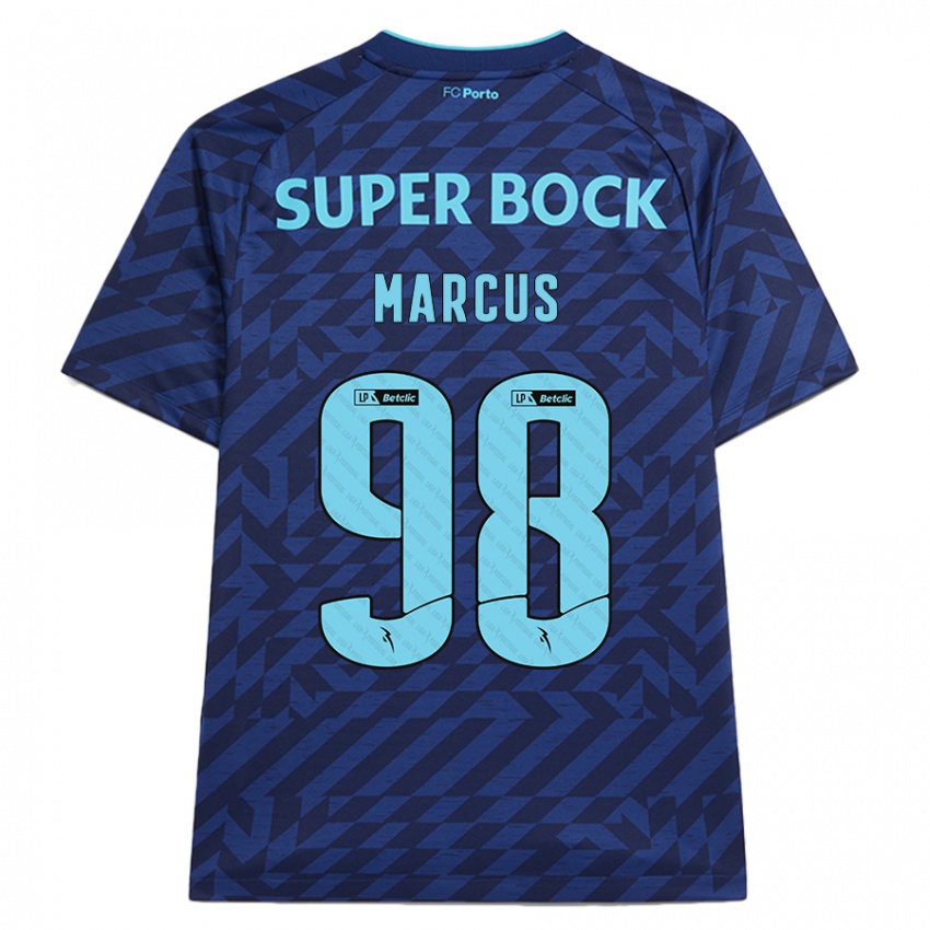 Niño Camiseta Abraham Marcus #98 Azul Marino Equipación Tercera 2024/25 La Camisa México