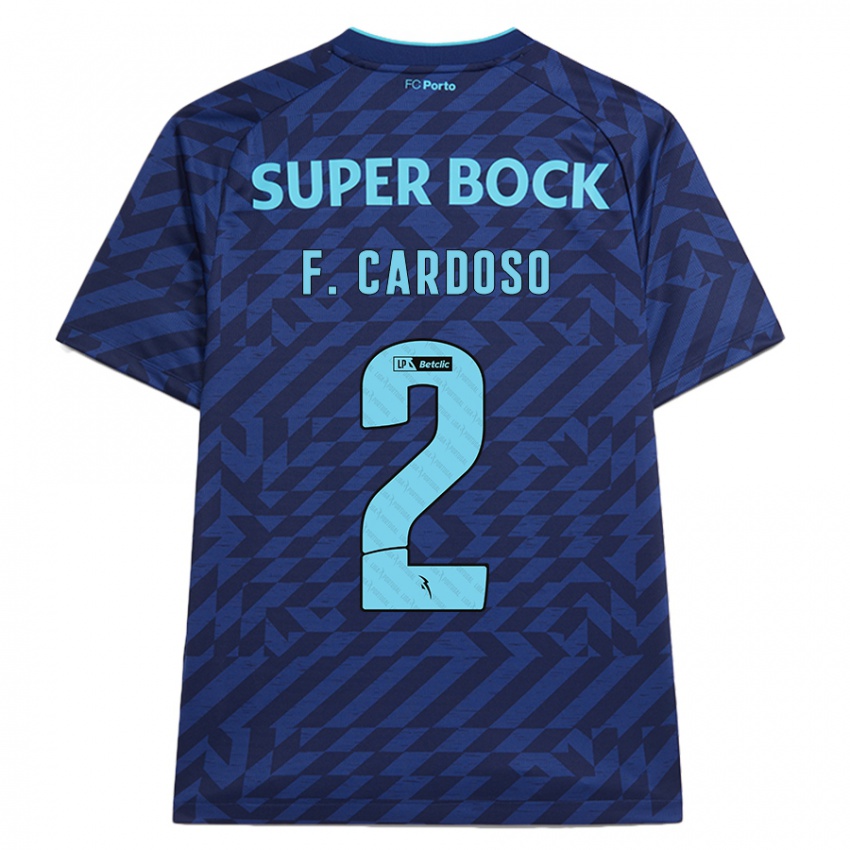 Niño Camiseta Fábio Cardoso #2 Azul Marino Equipación Tercera 2024/25 La Camisa México