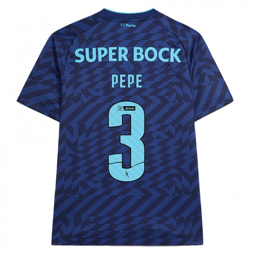 Niño Camiseta Pepe #3 Azul Marino Equipación Tercera 2024/25 La Camisa México