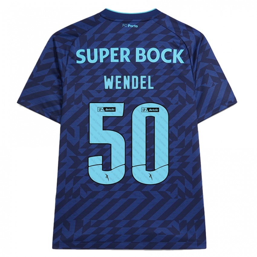 Niño Camiseta Wendel #50 Azul Marino Equipación Tercera 2024/25 La Camisa México