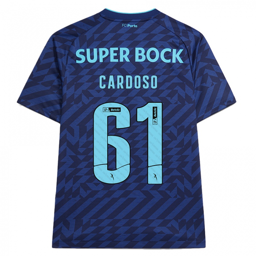 Niño Camiseta Ivan Cardoso #61 Azul Marino Equipación Tercera 2024/25 La Camisa México