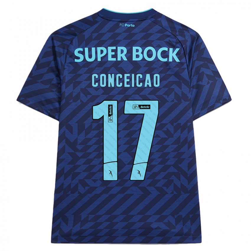 Niño Camiseta Rodrigo Conceicao #17 Azul Marino Equipación Tercera 2024/25 La Camisa México