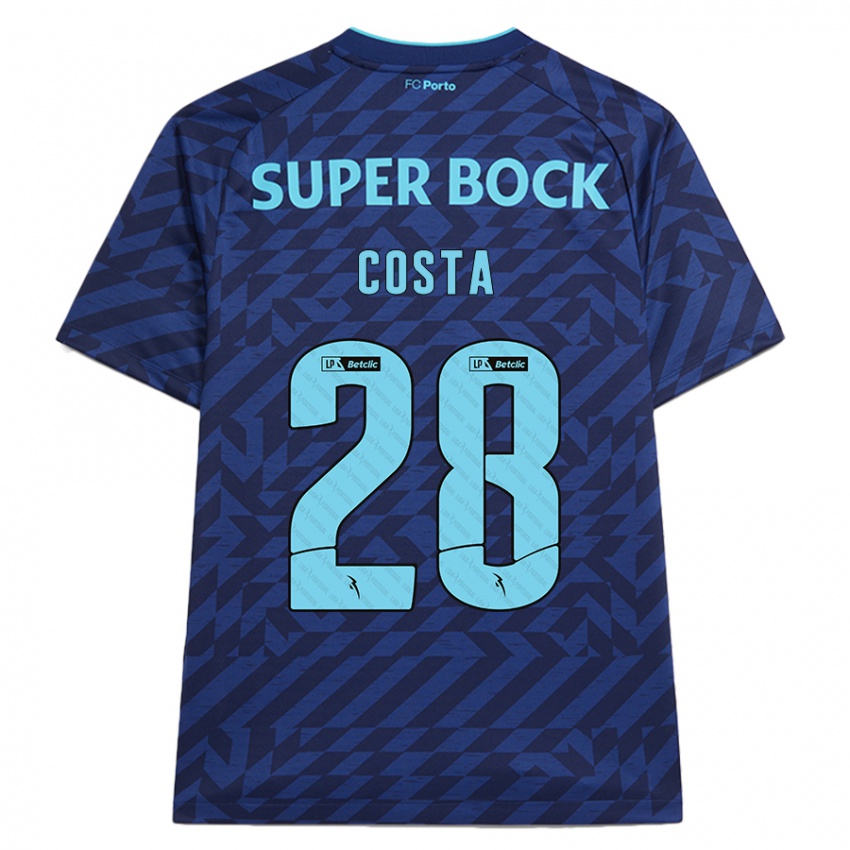 Niño Camiseta Bruno Costa #28 Azul Marino Equipación Tercera 2024/25 La Camisa México