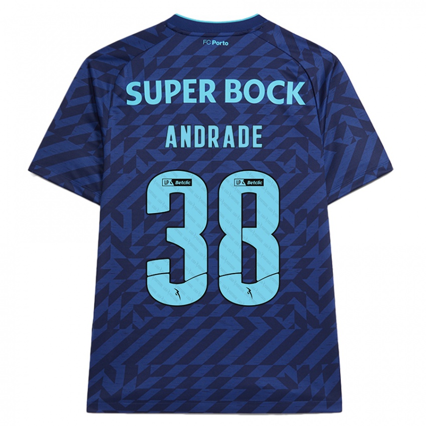 Niño Camiseta Fernando Andrade #38 Azul Marino Equipación Tercera 2024/25 La Camisa México